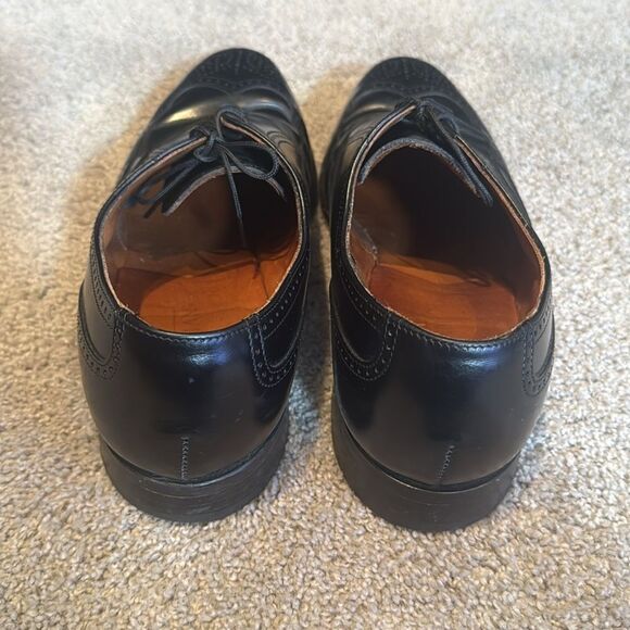 Vintage Men’s Bostonian Black Wing Tip Formal Dress Shoes Size 7.5 Made in USA - Picture 4 of 14